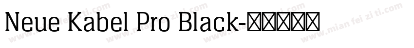Neue Kabel Pro Black字体转换